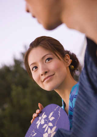 Couple in yukatasの写真素材