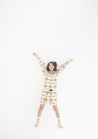 Young woman stretchingの写真素材