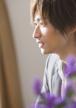 Profile of manの写真素材