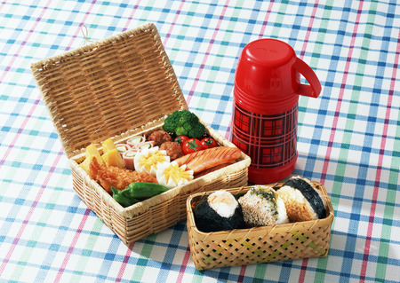 Boxed lunch for picnicの写真素材
