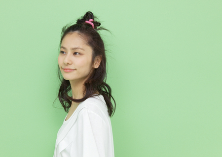 Young woman smilingの写真素材