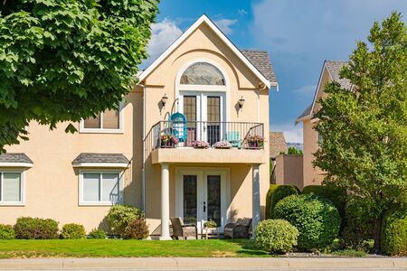 Luxury residential townhouse with private entrance from the streetの写真素材