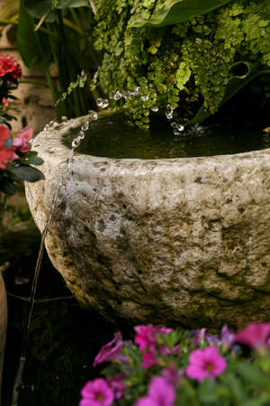 jet of water fountain in the patios of Cordoba, Andaluciaの写真素材