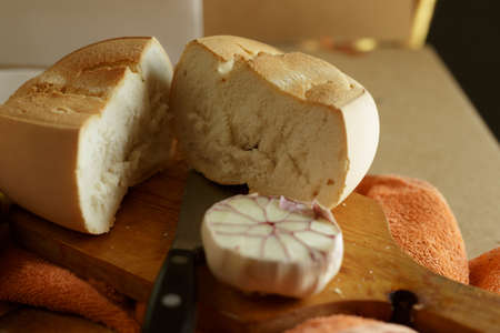 Food ingredients to make Salmorejo, a traditional food from Cordoba, Spain.の写真素材