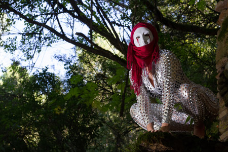 A Mystical Figure Presented in Nature A Truly Unique and Captivating Artistic Representationの写真素材