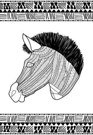 hand drawn coloring pageのイラスト素材