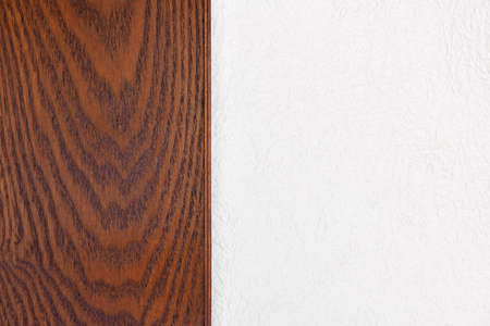 Wood and paper background material, wood grain board, Japanese paper.の写真素材