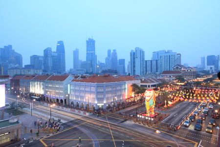 Singapore Mid Autumn 2015 Chinatownのeditorial素材