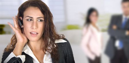 young businesswoman with people in the background