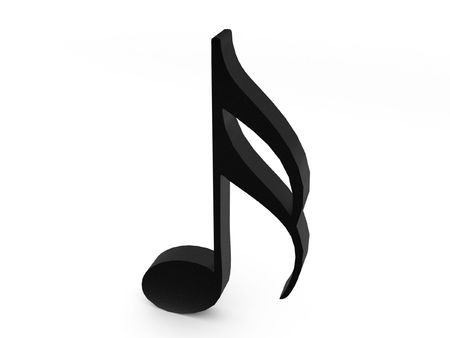 three dimensional musical notes, vector illustrationの写真素材
