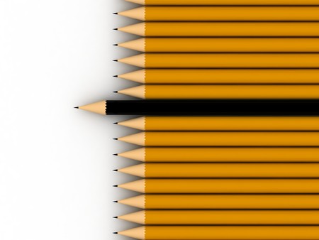 3d group of pencilsの写真素材