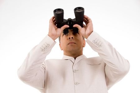 Businessman eyeing futureの写真素材