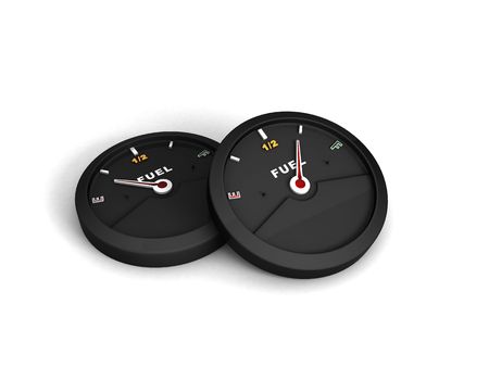 pair of three dimensional fuel meter