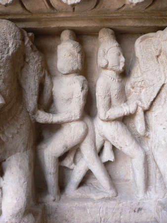  India, Madhya Pradesh, Khajuraho, Mahadeva Temple, erotic carvingの写真素材