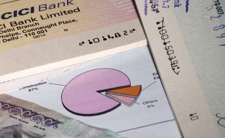 Cheaque bookの写真素材