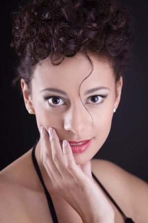 Portrait of a beautiful elegant young womanの写真素材
