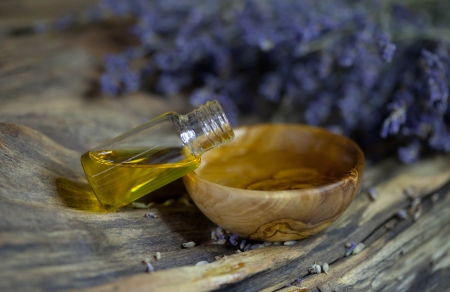 Lavender oil for spaの写真素材