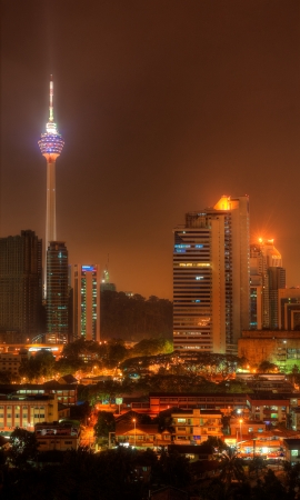 Kuala Lumpur Tower at Duskのeditorial素材