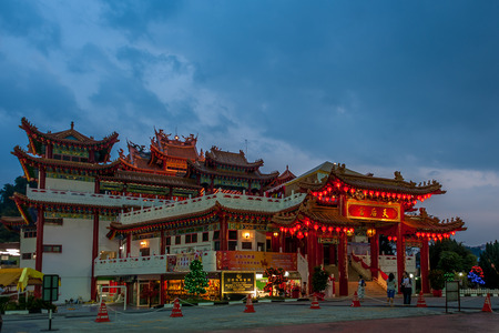 Thean Hou Temple, Kuala Lumpur at Blue Hourのeditorial素材