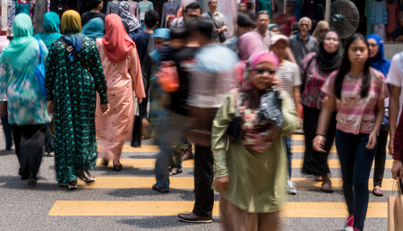 Motion Blur - People crossing the roadのeditorial素材