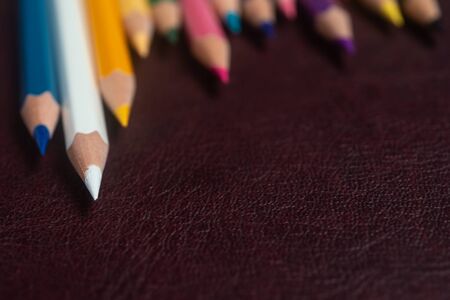 Diversity and LGBT - Still Life Conceptual - Color Pencils on isolated backround. Shallow depth of...