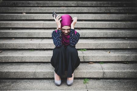 Stressed out Muslim Female.