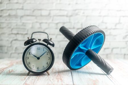 Abs Roller time - Fitness Conceptualの写真素材