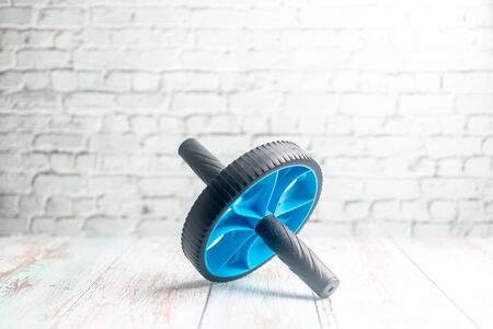 Abs Roller time - Fitness Conceptualの写真素材