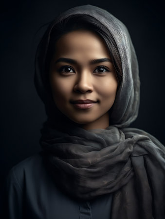 Portrait of a Young Muslim Woman.の素材