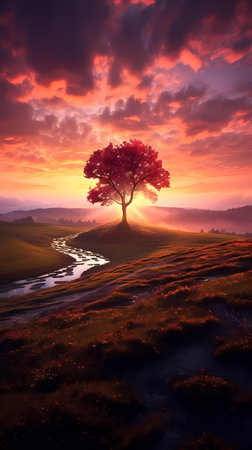 Majestic Sunrise. Morning Landscapeの素材
