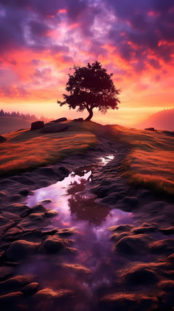 Majestic Sunrise. Morning Landscapeの素材