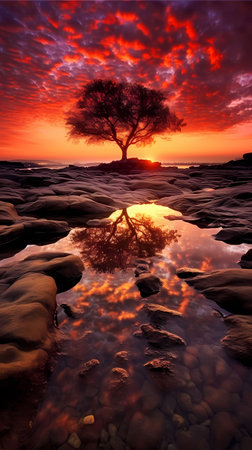 Majestic Sunrise. Morning Landscapeの素材