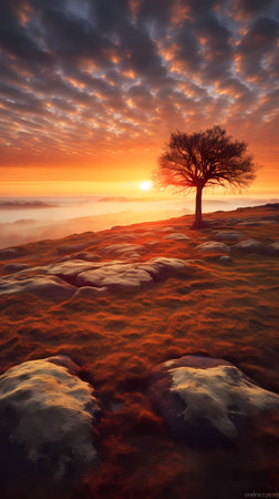Majestic Sunrise. Morning Landscapeの素材