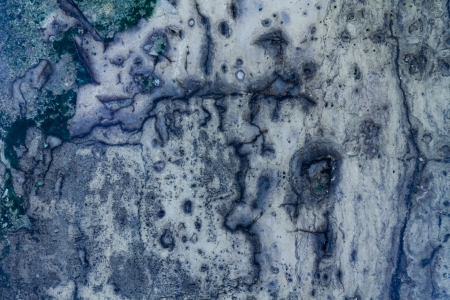 Wall from old buidling with interesting blue texture