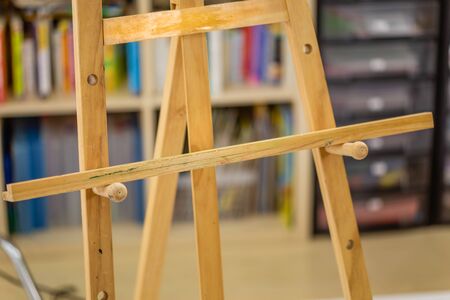 Closeup of easel in young learners classrooomの写真素材