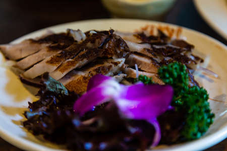 Taiwanese mountain boar pork with vegetablesの写真素材
