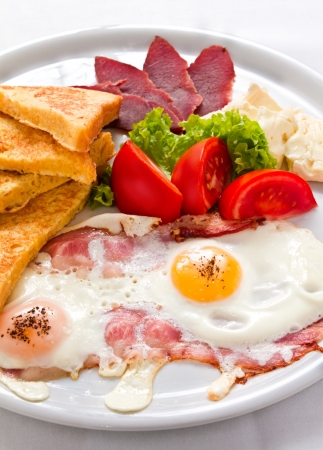 Lovely and rich traditional breakfast. Studio shotの写真素材