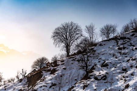 Beautiful landscape of kashmir, indiaの写真素材