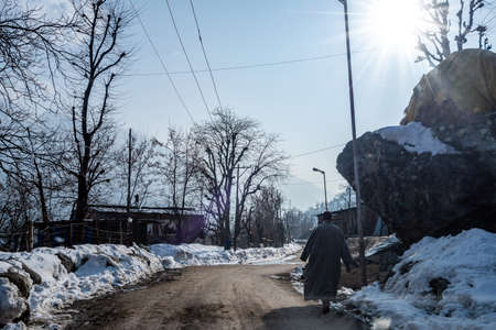 Life of Kashmir village, Kashmir valley near pahalgamの写真素材