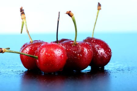 group of cherriesの写真素材