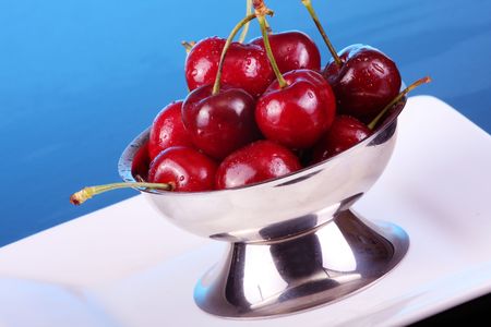 Bowl of cherriesの写真素材