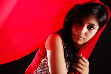 pretty women and beautiful contrastの写真素材