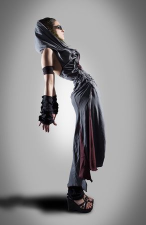 pretty women wearing contemporary  fashionの写真素材
