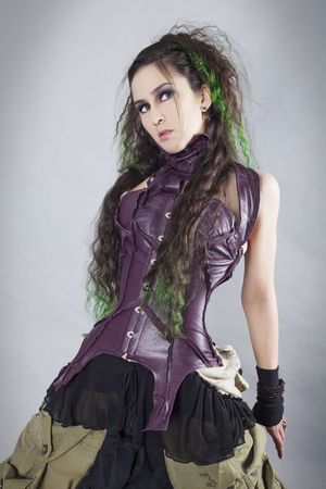 leather corsetの写真素材