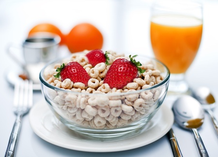 Morning cereal breakfastの写真素材