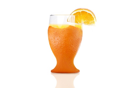 fresh glass of orange juiceの写真素材