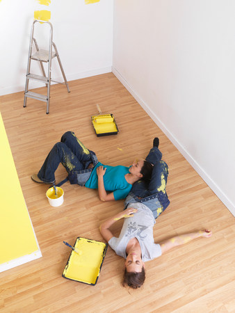 Girls taking a nap.の写真素材