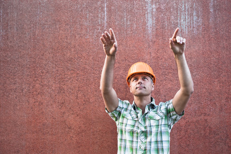 Construction Worker Directingの写真素材
