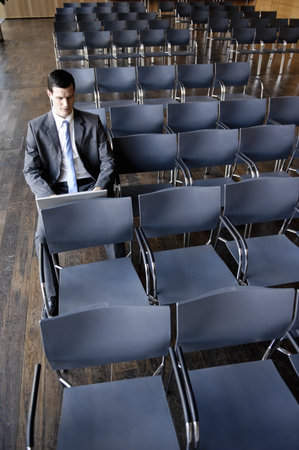 Business man working with laptopの写真素材