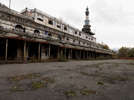 Abandoned ornate buildingの写真素材